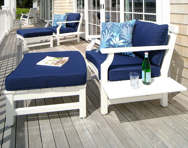 Custom Casual Chair with Beverage Shelf